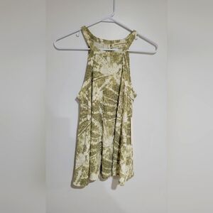NWT Above and Beyond Top Womens Medium Green Sleeveless Summer Preppy Casual